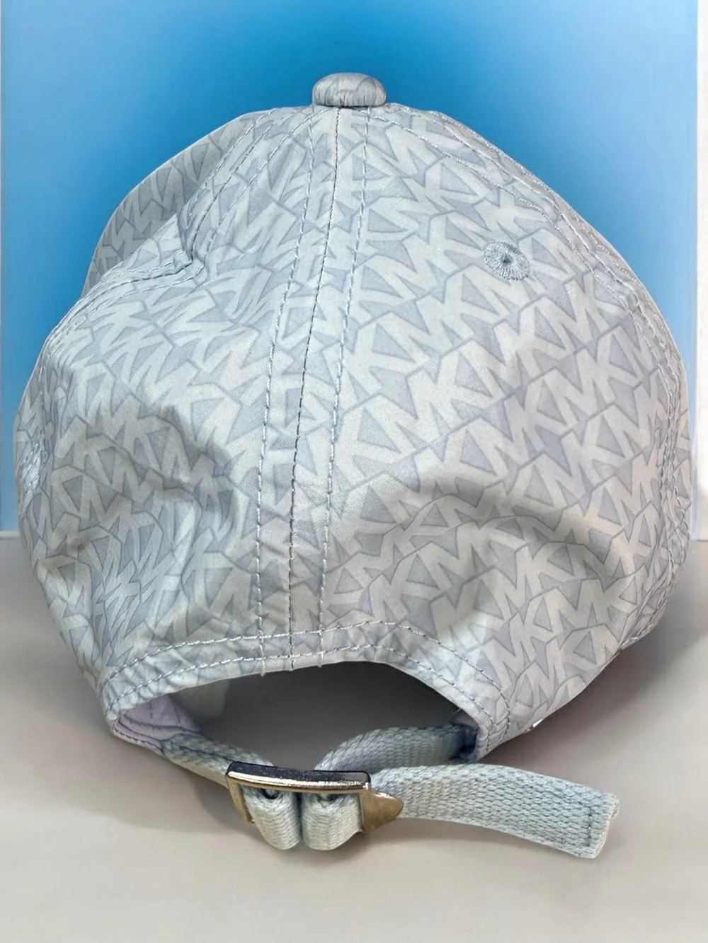 Michael Kors White All-Over MK Monogram Baseball Cap